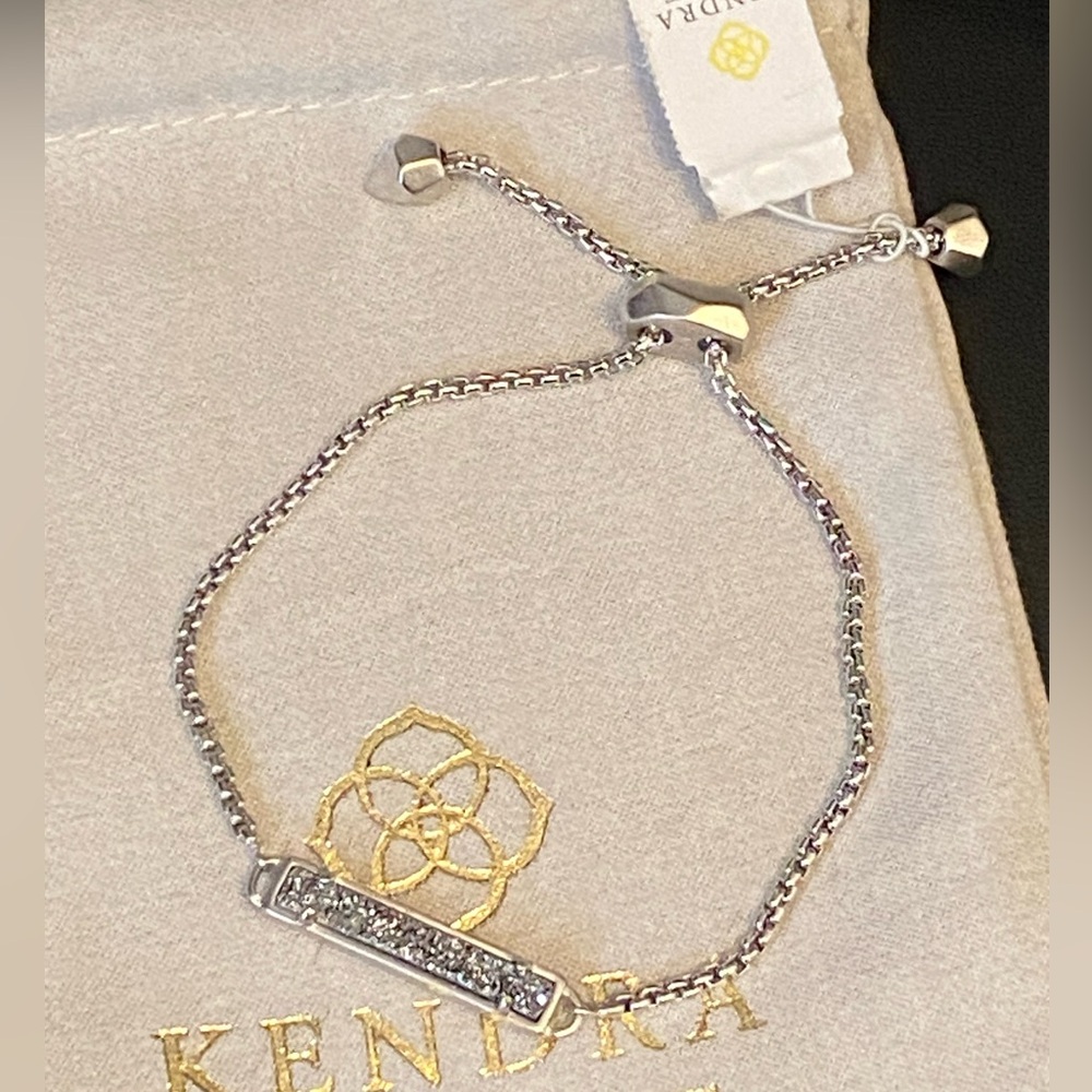New Kendra Scott Stan Bracelet in platinum drusy
